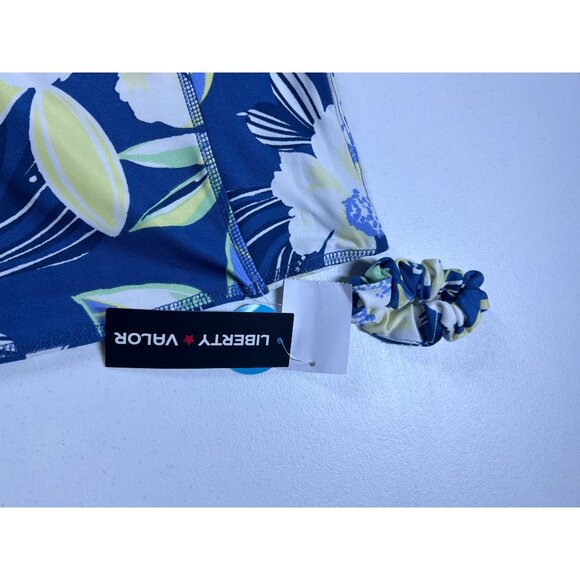 Liberty & Valor‎ Floral Leggings Girls Large Tropical Blue Polyester/Spandex NEW - Picture 9 of 9